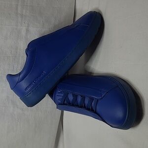 Armani Exchange Hidden Lace Low Top Blue Sneakers Men's Size 11